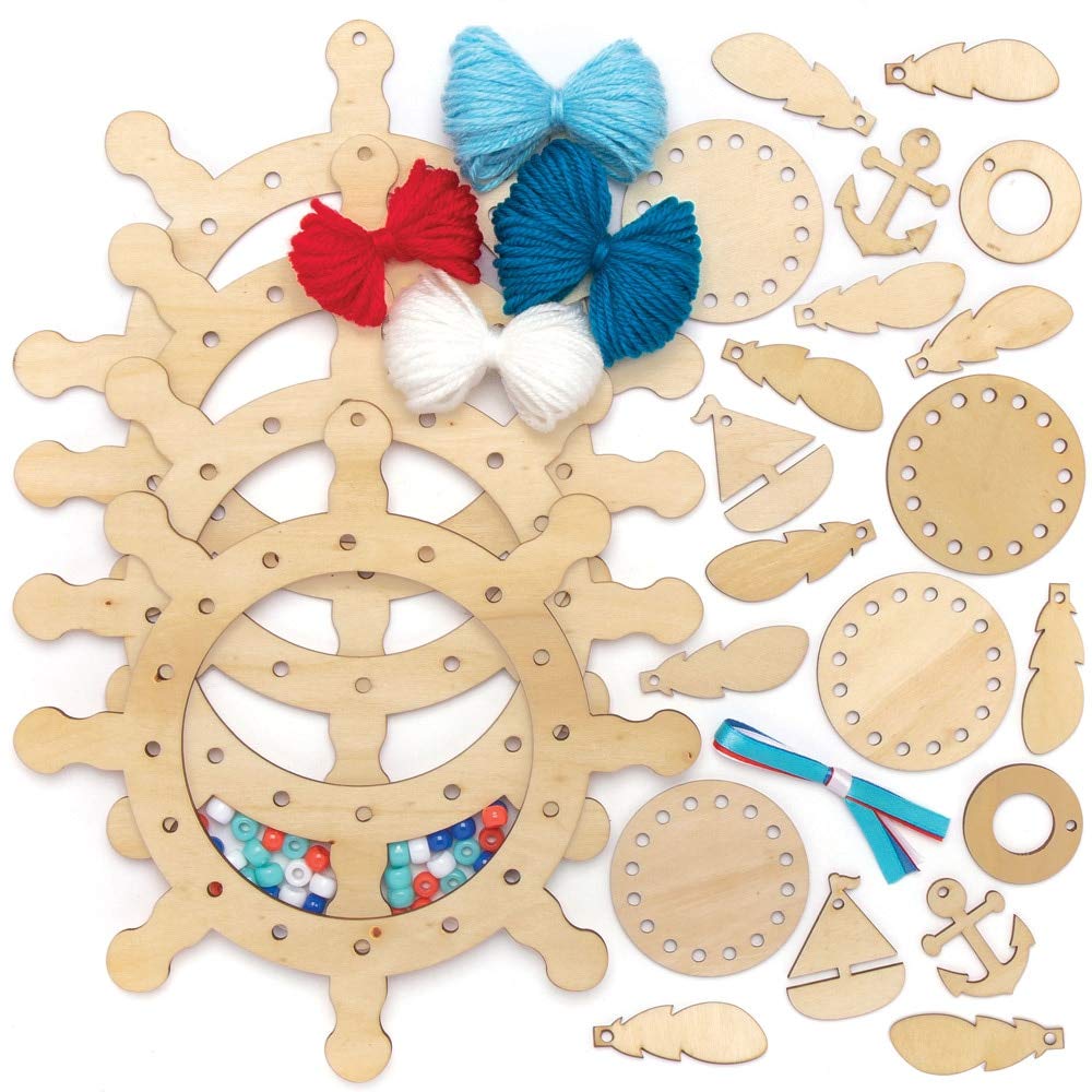 Amazon.co.jp: Baker Ross シーサイド木製ドリームキャッチャーキット